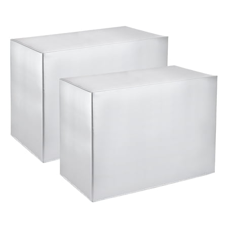 Uxcell 38 x 16 x 28 Inch Air Conditioner Cover 2 Pcs Coated Polyester Waterproof Dustproof Outdoor AC Outside Unit Cover Condenser Protector for Outdoor AC Unit Silver