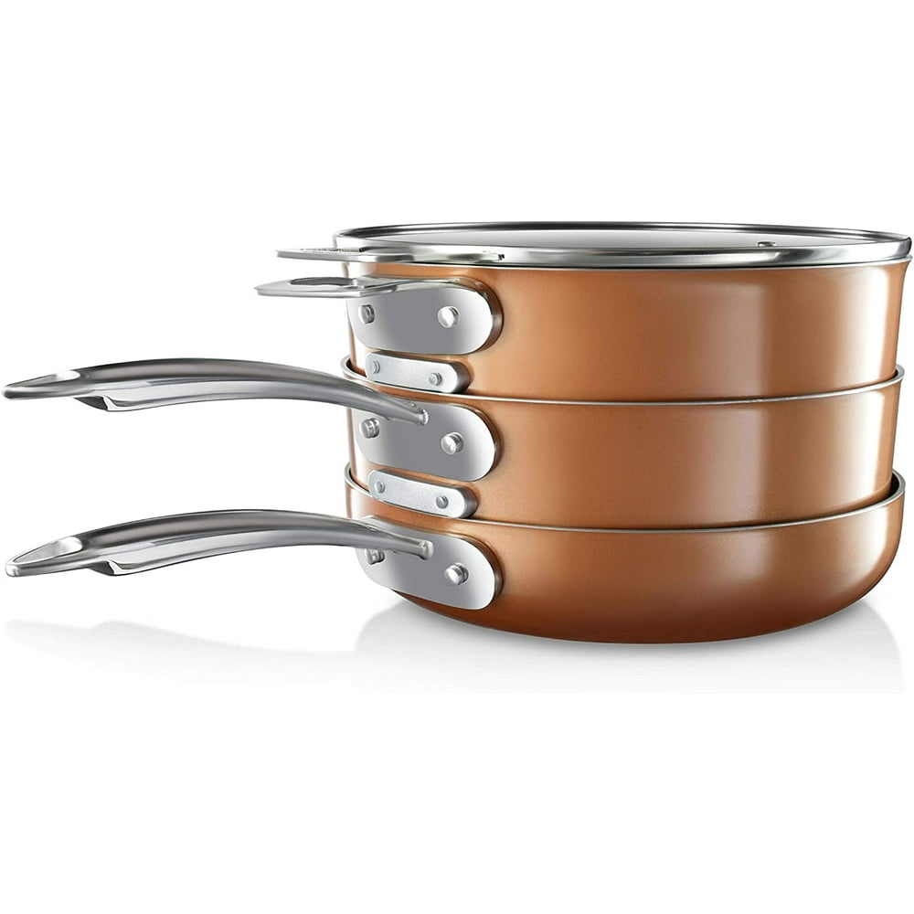 Stackable Pots and Pans Set STACKMASTER Complete 15 Piece Space
