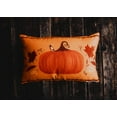 thumbnail image 2 of Primitive Dark Fall Pumpkin Lumbar Pillow Cover | 18x12 Thanksgiving Décor | Fall Decor | Room Decor | Decorative Pillows | Gift for her, 2 of 4
