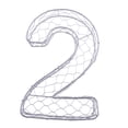 thumbnail image 2 of Maceta de alambre de hierro con símbolo numérico del 0 al 9 Número 2, 2 of 9