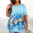 thumbnail image 2 of YDLCAFD T-Shirts pour Femmes T-Shirts Graphiques Chats Amusants Tops Grande Taille pour Femmes Été Décontracté Manches Courtes T-Shirts Surdimensionnés Col Rond T-Shirts Basiques, 2 of 4