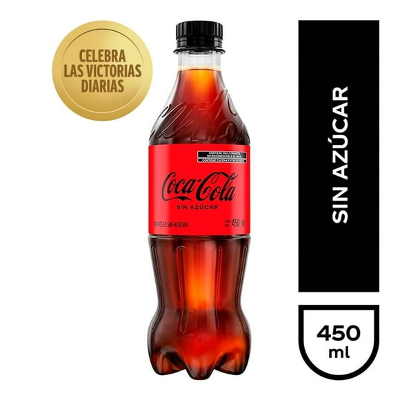 Refresco Coca Cola sin azúcar 450 ml