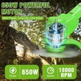 thumbnail image 4 of 24V 650W Lawn Mover Electric Grass Trimmer Cordless W/2 Batteries, Battery Weed Eater, Electric Weed Wacker, Lawn Mower Cordless Pruning Cutter Weed Wacker Garden Trimming Tool, 4 of 12