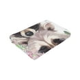 thumbnail image 6 of Raccoon Floral Blanket Gifts For Kids Adults - Lightweight Throw Blanket For Bedroom Living Room Decor Soft Fuzzy Fleece Cozy Plush Bed Couch 60"X50", 6 of 7