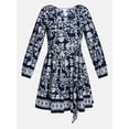 thumbnail image 6 of Time and Tru Women's and Women’s Plus Tie Neck Mini Peasant Dress, Sizes XS – 4X, 6 of 6