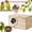 C001- Khaki, variant on Bird House Feeder Combo, Hanging Bird House, Large Wooden Box with integrated Feeding Trough and Bird Perch Stand, for offering Backyard Birds Both Sheltered Nesting Spots and