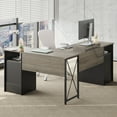 thumbnail image 6 of Bestier L Shaped Desk with Drawers 63" Office Computer Desk with Monitor Stand, Gray Wash, 6 of 10