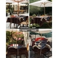 thumbnail image 4 of Outdoor Tablecloth with Umbrella Hole, Abstract Punk Pirate Skull Zippered Table Cloth for Rectangle Tables, Crossbones on Brown Wood Board Washable Waterproof Tablecloths for Picnic Patio Garden, 4 of 9