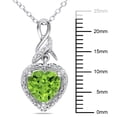 thumbnail image 2 of Everly Women's Peridot and Diamond Accent Sterling Silver Heart Twist Pendant with Chain, 2 of 8