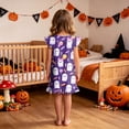 thumbnail image 5 of NIEWTR Halloween for Girls Flutter Sleeve Nightgown Summer Casual Cartoon Print Dress, 5 of 7