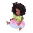 thumbnail image 4 of Exquisita muñeca negra africana para niños, muñeca Afro realista, juguete para juego de rol para niños, GiftQ14-157, 4 of 5