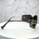 thumbnail image 4 of MIU MIU Sunglasses Gold Rimless Wrap Square MIU MIU Logo Italy w/ Box & Case, 4 of 6