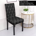 thumbnail image 2 of Unique Bargains Stretch Washable Chair Cover for Dining Room Slipcovers Black, 2 of 8