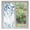 Blue, variant on Blue Eucalyptus Leaves Window Privacy Film, Watercolor Botanical Weeping Leaf Static Cling UV Sun Blocking Heat Control Window Tint Day and Night, Non-Adhesive One Way Privacy Cover 17.7''x39.3''