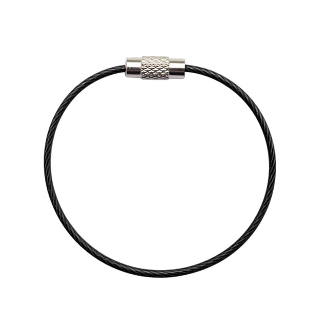 EGNMCR Color Coated Wire Rope Keychain Key Ring Stainless Steel Keychain Rubber Coated Wire Ring Wire Lock Buckle Wire lock wire