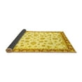thumbnail image 2 of Ahgly Company Indoor Round Oriental Yellow Traditional Area Rugs, 4' Round, 2 of 4