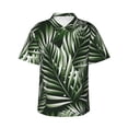 thumbnail image 2 of Picia Tropical Palm Leaves1 Gentle Cotton Regular Fit Short Sleeve Casual Hawaiian Shirt for Men-XX-Large, 2 of 9