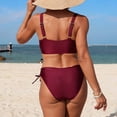 thumbnail image 5 of Fznquz Triangle Womens Bikinis Tropical Swimwear Adjustable Straps Tie Side Summer Beach Bathing Suits M, 5 of 5