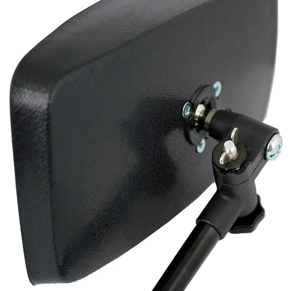 Adjustable Clamp-On Boat Mirror with Wide View - Black