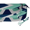 thumbnail image 3 of Vargottam Chaise à Manger en Forme de Coussin Imprimé Intérieur / Extérieurpadshome Décor Réversible & Machine Lavable DiningChairPad avec Attaches Chaîne - Lot de 2-Navy Bleu, Aigue-Marine, 3 of 8