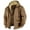 Brown, variant on Men's Jackets Winter Sherpa Full Zip Hoodie Big and Tall Long Sleeve Flannel Jackets Fashion Hooded Drastring Coats with Pockets Black 4XL