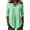 Green, variant on Womens T-Shirts V-Neck Plaid Pattern 3/4 Sleeve Loose Fit Cotton Linen Blend Pullover Tops Natural Fiber Breathable Textured Fabric Geometric Grid Print Summer Purple L