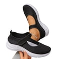 thumbnail image 4 of Miluxas Womens Mesh Breathable Casual Mary Jane Sneakers, Flat Ballet Shoes Women Lightweight and Comfortable Non-Slip Walking Tennis Shoes Black 7.5(40), 4 of 9