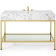 thumbnail image 5 of Modway Kingsley 50" Modern Artificial Marble Bathroom Vanity in White/Gold, 5 of 10