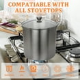 thumbnail image 2 of Mainstays 21.5 Quart Stainless Steel Canning Pot with Rack, Dual Water Bath Canner and Steam Canner, Large Stock Pot for Home Canning and Preserving, 2 of 17