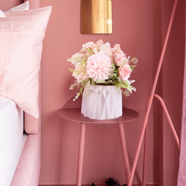 WEUVEB 1 De Flores Artificiales Simuladas En Rosa Con Adorno Bonsái Para Hogar