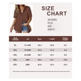 thumbnail image 3 of TIYOMI Plus Size Women's Short Sleeve Cotton Brown Shirts 2X Collared Tops Solid Coffee Button Down Blouse Summer Loose Fit Blouses 2XL 18W 20W, 3 of 3