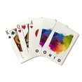 thumbnail image 1 of Ohio, State Abstract Watercolor, Lantern Press, Premium Playing Cards, 52 Card Deck with Jokers, USA Made, 1 of 4