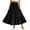 Black, variant on LEAVINGSUO Fall Dresses for Women winter Solid Color Gold Velvet Elastic Waist Drawstring Large Skirt Pleated Long Pleated Half Skirt Mint Green S