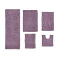 thumbnail image 6 of Home Weavers Fantasia Bath Rug 100% Cotton Non-Slip Bathroom Rug Set Machine Washable Bathroom Rug, Bath Rug, Bathroom Rug, Runner, U Shaped Contour, Purple Color 5 Piece Bath Rug set, 6 of 6