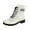 Black, variant on Women’s Transparent Lace Up Combat Rain Boots, Clear PVC Mid Calf Ankle Booties, Contrast Color Lug Sole Waterproof Fashion Rain Shoes Black 7(38)