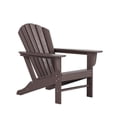 thumbnail image 2 of WestinTrends Dylan 5-Piece Outdoor Patio HDPE Adirondack Chair With Round Coffee Table Conversation Set, Dark Brown, 2 of 12