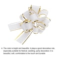 thumbnail image 4 of 10 piezas de lazo grande de 4 pulgadas con borde dorado, cintas de organza para envolver regalos de coche para Navidad, blanco, 4 of 6