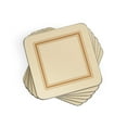 thumbnail image 3 of Pimpernel Classic Cream Collection Coasters | Set of 6 | Cork Backed Board | Heat and Stain Resistant | Drinks Coaster for Tabletop Protection | Measures 4â€ x 4â€, 3 of 4