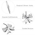 thumbnail image 4 of CHICTIE Decorative Shower Curtain Hooks, Bow Knot Shower Curtain Rings Hooks for Bathroom Baby Kids Room Rustproof Shower Hooks (Silver), 4 of 6