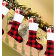thumbnail image 3 of 6pcs Medias de Navidad- 17.3 pulgadas Rojo Negro Buffalo Plaid Medias de Navidad Chimenea Medias colgantes para la familia Decoración de Navidad Holiday Se Feliz Sencillez, 3 of 3