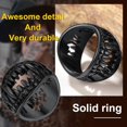 thumbnail image 4 of ORUYROP Can Engrave Men Skull Rings, Stainless Steel Statement Biker Rings, Gold Plated/Black-Send Gift Box, 4 of 7