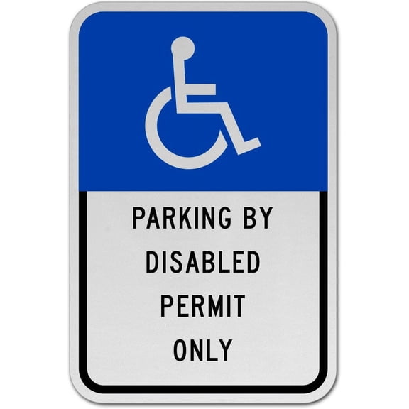 Traffic & Warehouse Signs - Florida Accessible Parking Sign - Weather Approved Aluminum Street Sign, 0.04 Thickness - 10" X 7"
