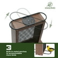 thumbnail image 4 of Kingsyard Metal Mesh Bird Feeder for Outdoors Hanging, Finch Feeder for Nyjer/Thistle, Sliding Mesh & Built-in Perch, Recycled Plastic, Brown, 4 of 8