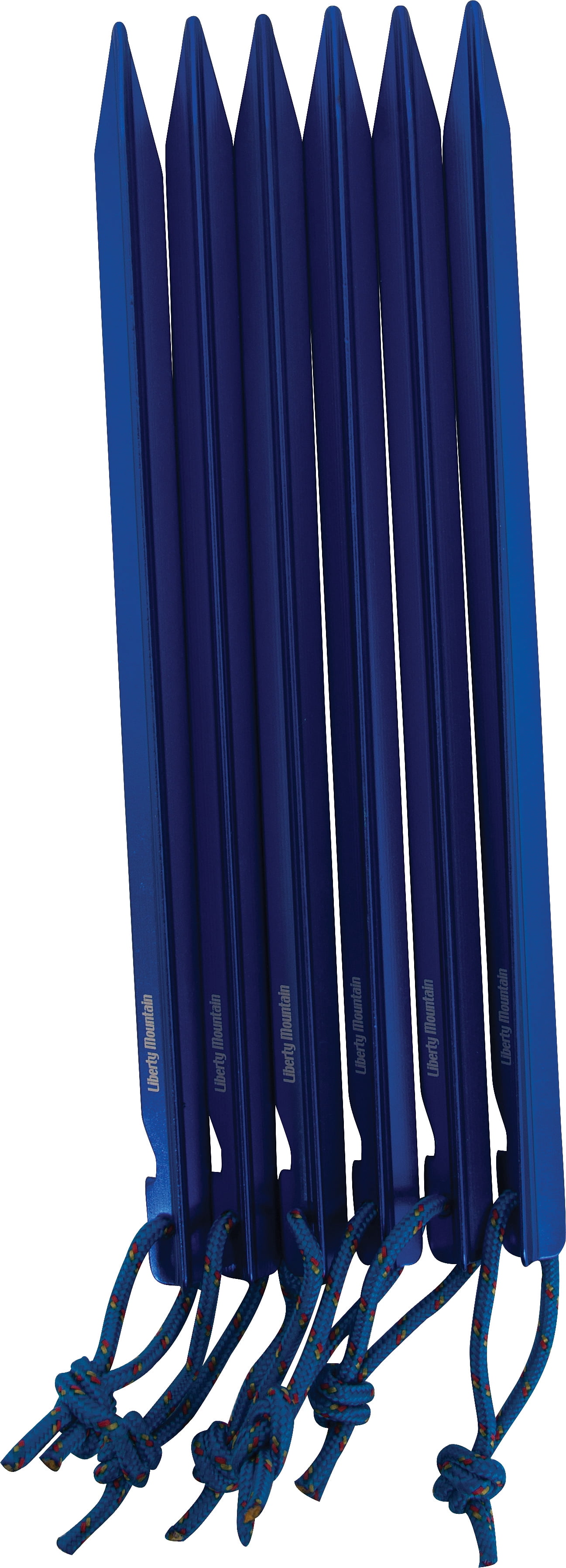 Liberty Mountain Aluminum Tent Pegs - Set of 6 Lightweight 9-Inch Pegs for Secure Tent Setup