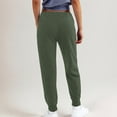 thumbnail image 4 of Womens Cotton Jogger Pants with Pockets Elastic Waist Casual Lounge Jogging Sports Tapered Leg Solid Sweatpants (M, Green), 4 of 7