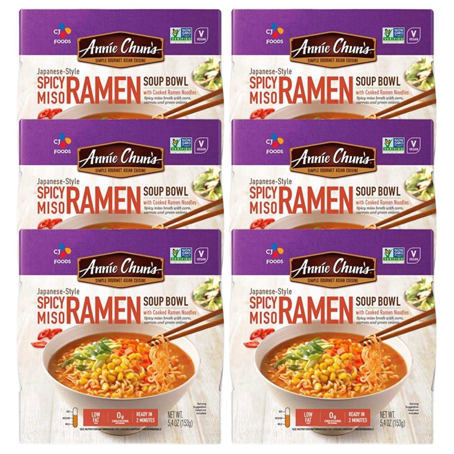 Annie Chun's JapaneseStyle Spicy Miso Ramen Soup Bowl, Simple Gourmet