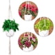 thumbnail image 5 of Soporte para plantas colgantes de macramé para interior y exterior, decoración de jardín, cesta para macetas colgantes (2 paquetes) esquí esquí Gafas de esquí, 5 of 5