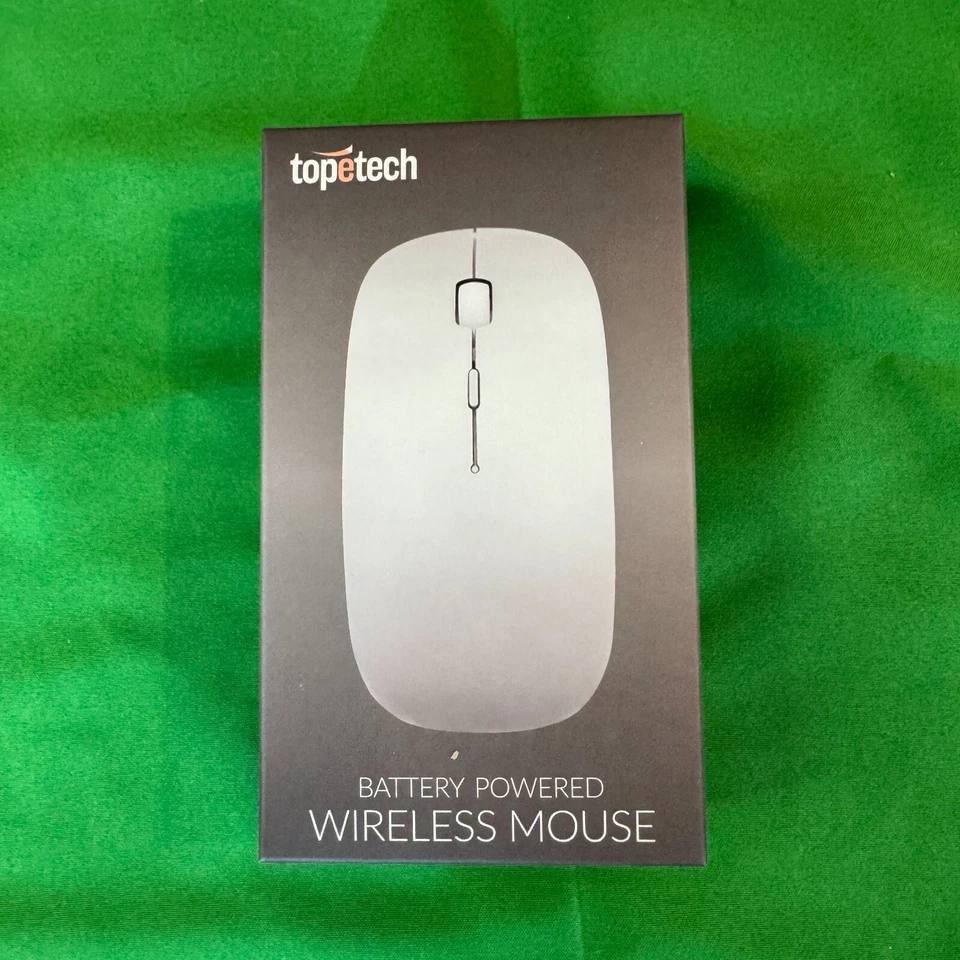 Sleek Portable Wireless Mouse - Bluetooth - Battery Powered - Computer & Tablet