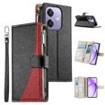 thumbnail image 1 of Funda cartera GANGXUN para OPPO A60 5G , cuero PU con tarjetero, cremallera, correa de mano, soporte y protección 391°, 1 of 6