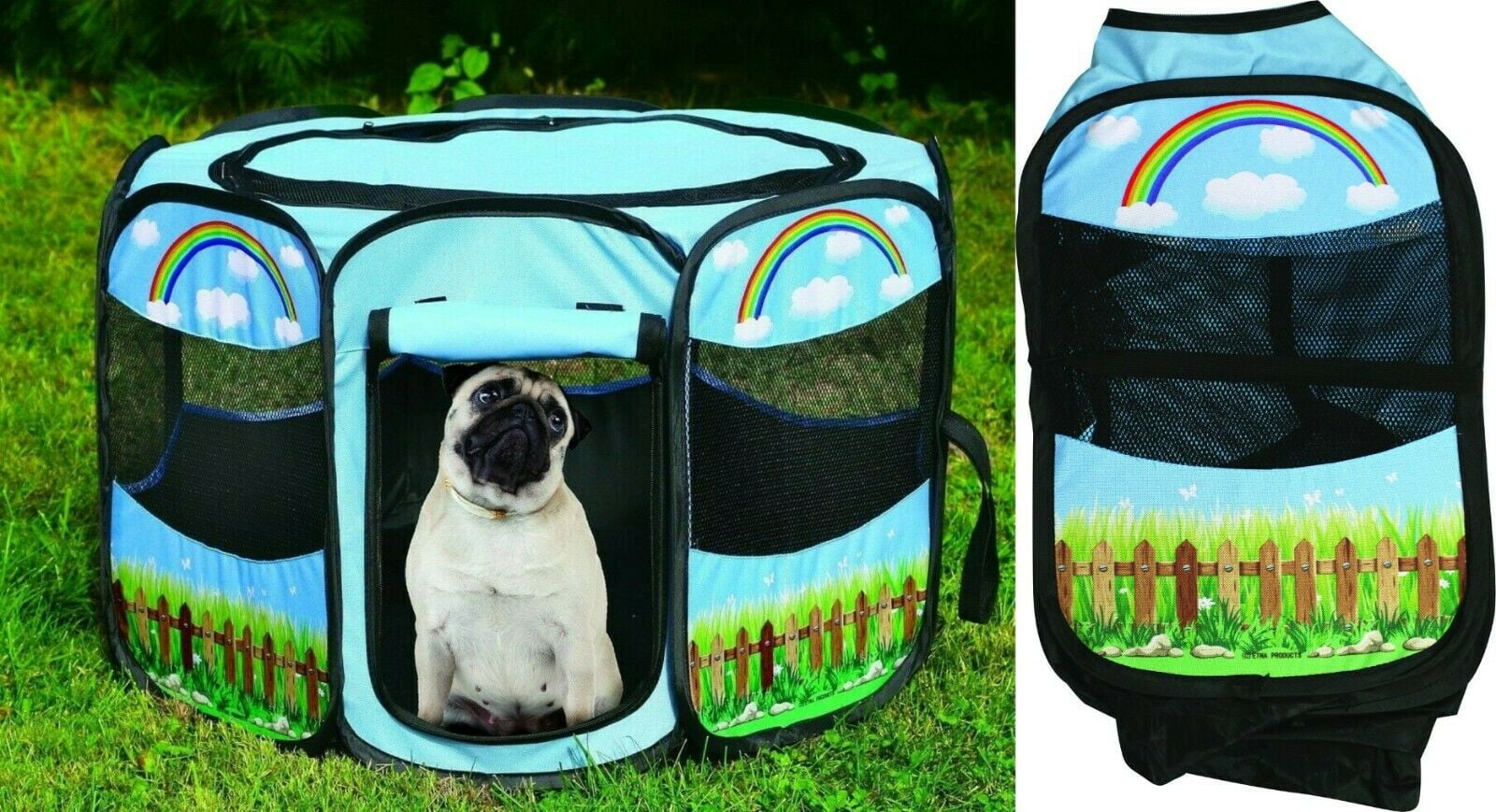 Portable Foldable Pet Playpen Dog Travel Kennel Crate + Free Carrying Case